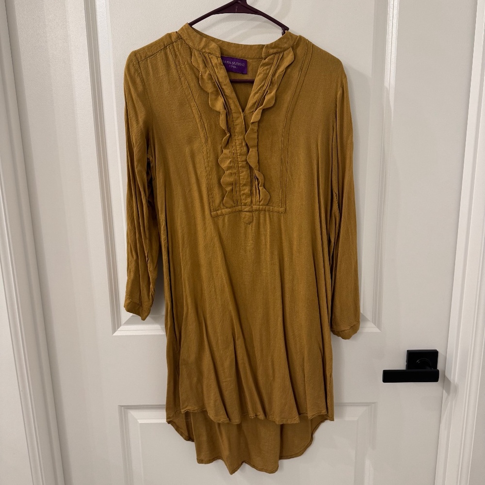 Sana Safinaz Pakistani Kurta Mustard Extra Small
